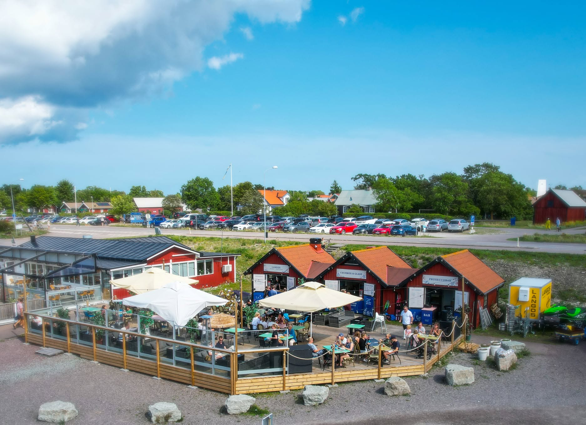 Tre Bodar vid Byxelkroks gästhamn